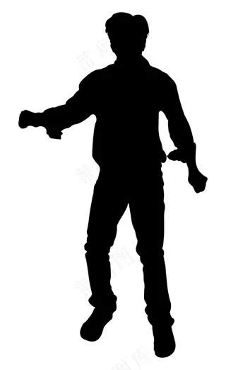 快乐的人跳的姿势