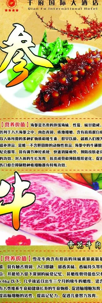 参和雪花牛肉营养价值图片cdr矢量模版下载