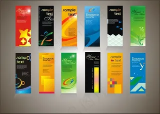 时尚简约条幅矢量素材 CDR