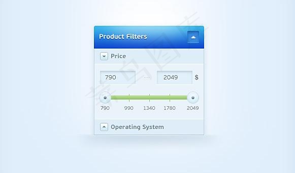 价格筛选滑块psd