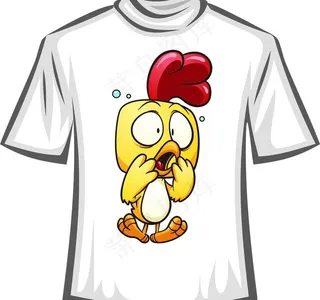 卡通T恤设计矢量素材