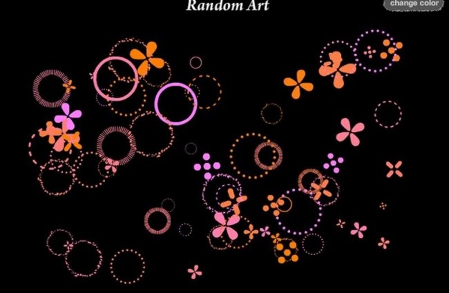 黄色圆圈花朵动画