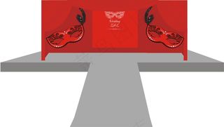 婚礼舞台背景歌剧魅影面具设计