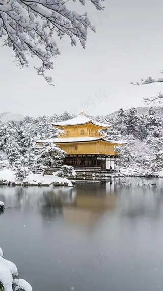 满天雪地高清摄影图片