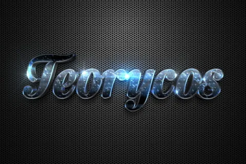 蓝色水晶发光字