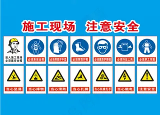 安全施工生产工地安全标识 