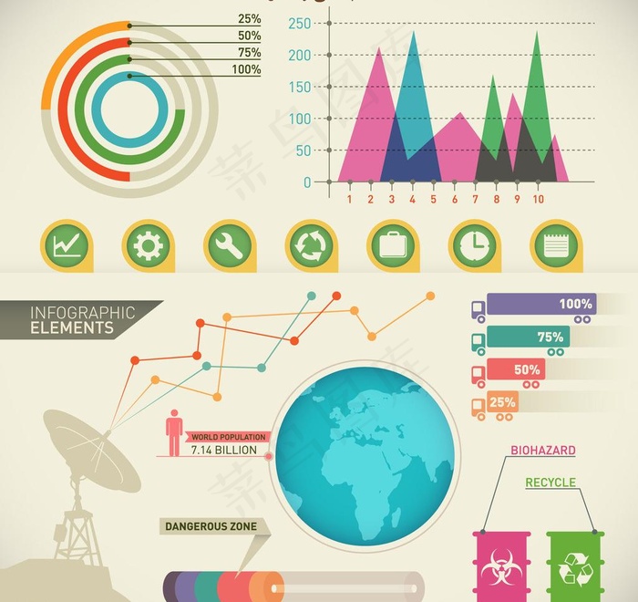 图表分析图片ai矢量模版下载