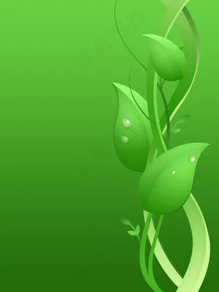 业务增长的鲜叶植物背景