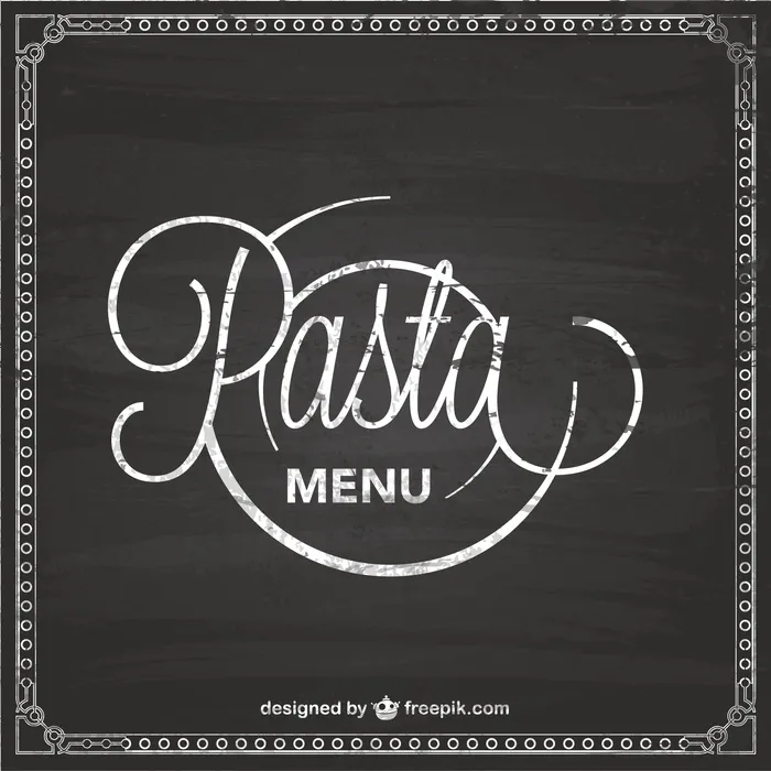 chalckboard面食菜单模板ai矢量模版下载