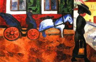 油画 莫斯科街道图片