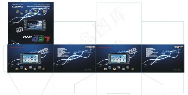 汽车dvd导航包装盒图片