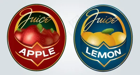 苹果汁的柠檬汁的标签标识 苹果汁的柠檬汁的标签标识