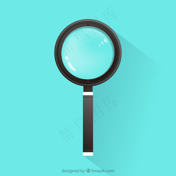 精致黑色放大镜矢量素材