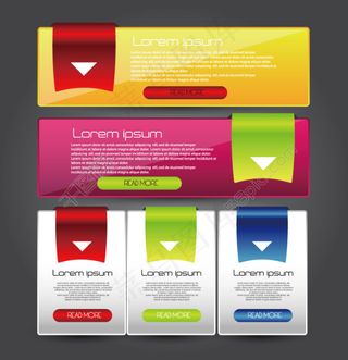 立体菜单背景矢量图