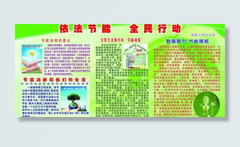 节能板报图片