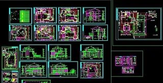 三层豪华别墅建筑设计施工图&nbs...