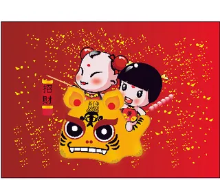 招财童子 卡通形象 矢量AI_02