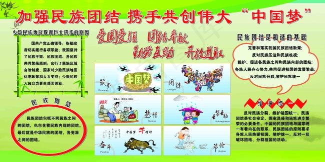 名族团结板报(8504X4252(DPI:90))psd模版下载