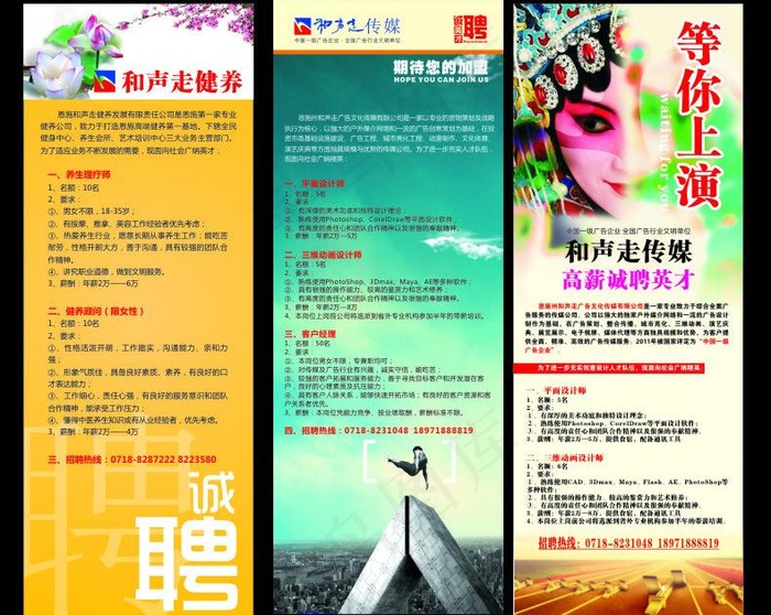 招聘广告图片(600X1600)cdr矢量模版下载