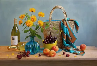 数码静物油画图片