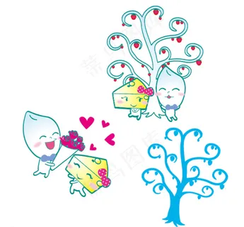 情人节素材 爱心树图片