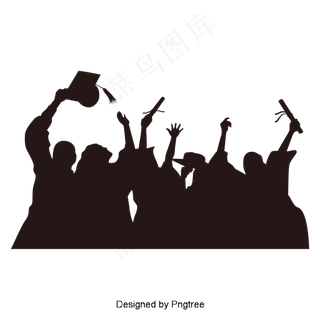 矢量研究生照片剪影元素矢量研究生照片剪影元素