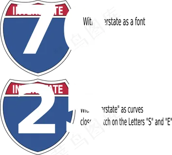 州际公路标志剪贴画