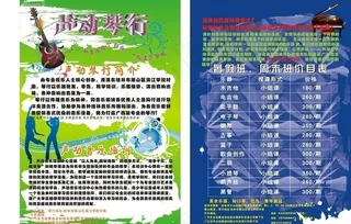 声动琴行宣传单图片