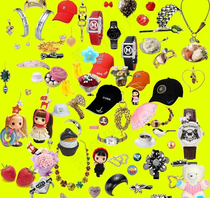 饰品集合图片psd模版下载