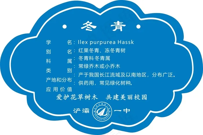 植物铭牌3cdr矢量模版下载