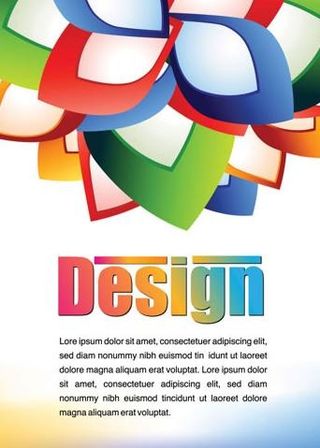 五颜六色的广告海报矢量素材