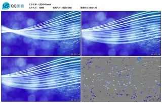 绚丽蓝色动感线条LED视频素材