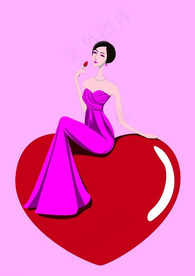 时尚女性插画图片