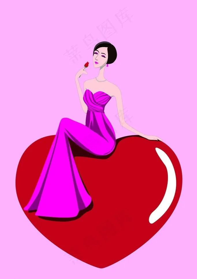 时尚女性插画图片