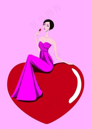 时尚女性插画图片