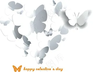 情人节蝴蝶爱心