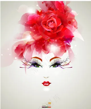 抽象花瓣人物头像