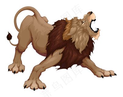 卡通狮子矢量设计