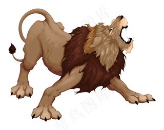 卡通狮子矢量设计