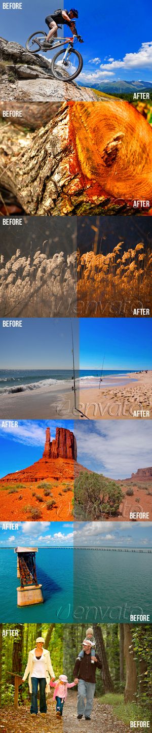 风景照片增强色彩通透感PS动作