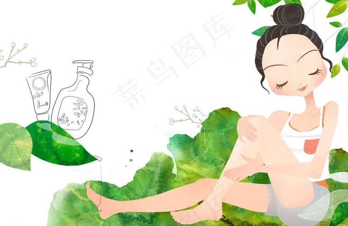 时尚化妆美女图片(4961X3508(DPI:300))psd模版下载