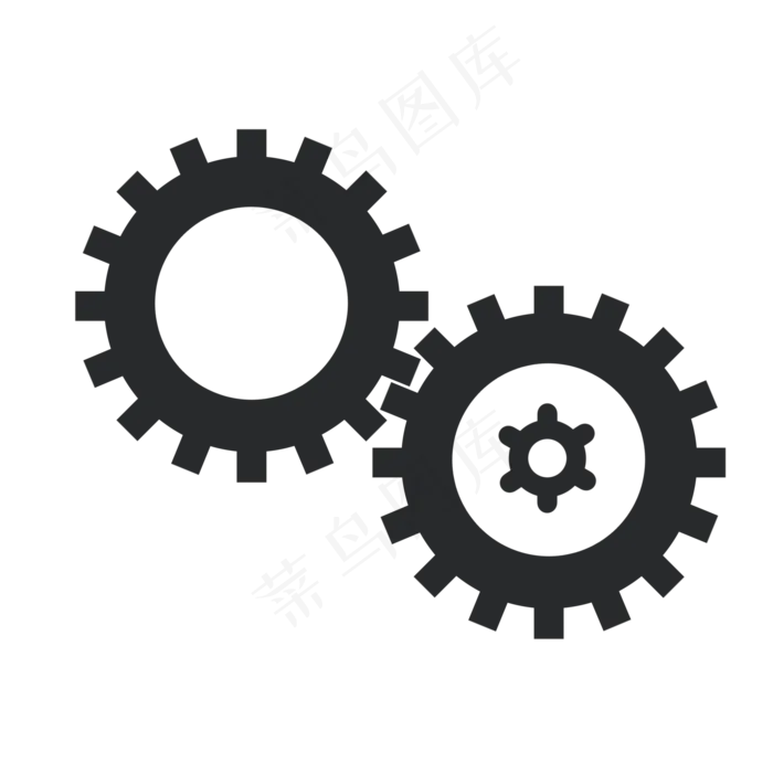 三个黑色的小齿轮三个黑色的小齿轮ai矢量模版下载
