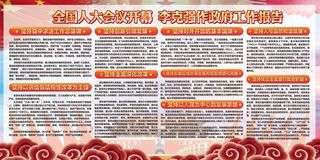 大气2018全国两会盛大开幕展板