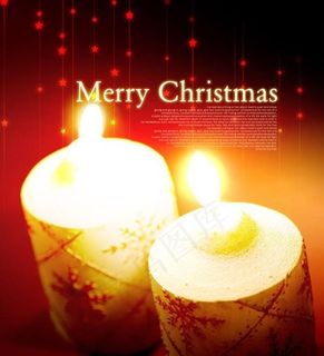 温馨圣诞烛光圣诞PSD素材