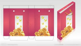 端午节月饼包装手提袋矢量素材