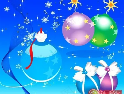 2款卡通风格圣诞节背景矢量素材