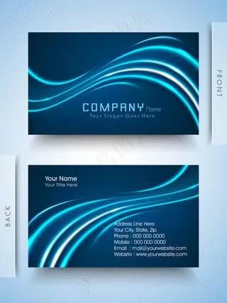 专业设计师的名片或名片设置EPS 10