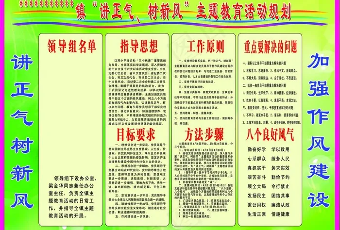讲正气树新风制度图片psd模版下载