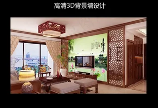 忆江南3D背景墙