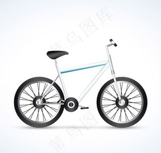 时尚蓝色单车矢量素材下载